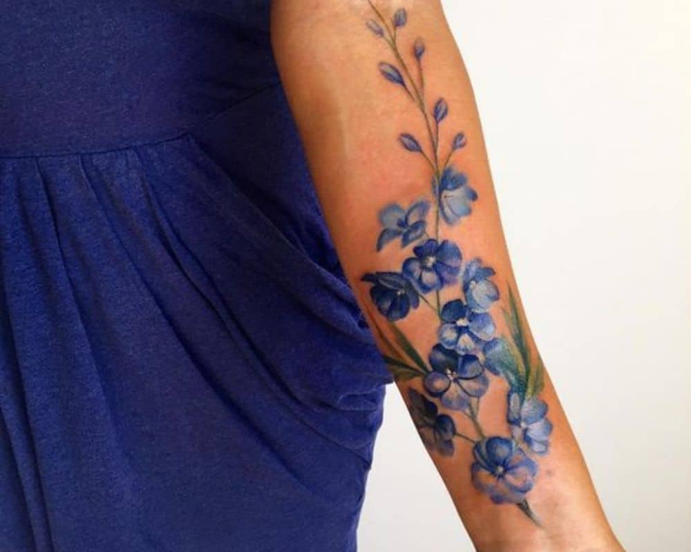 tattoo with a bouquet