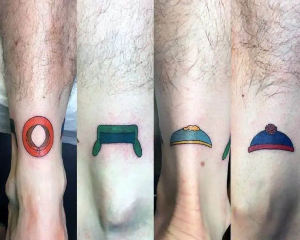 Cartman colored tattoos