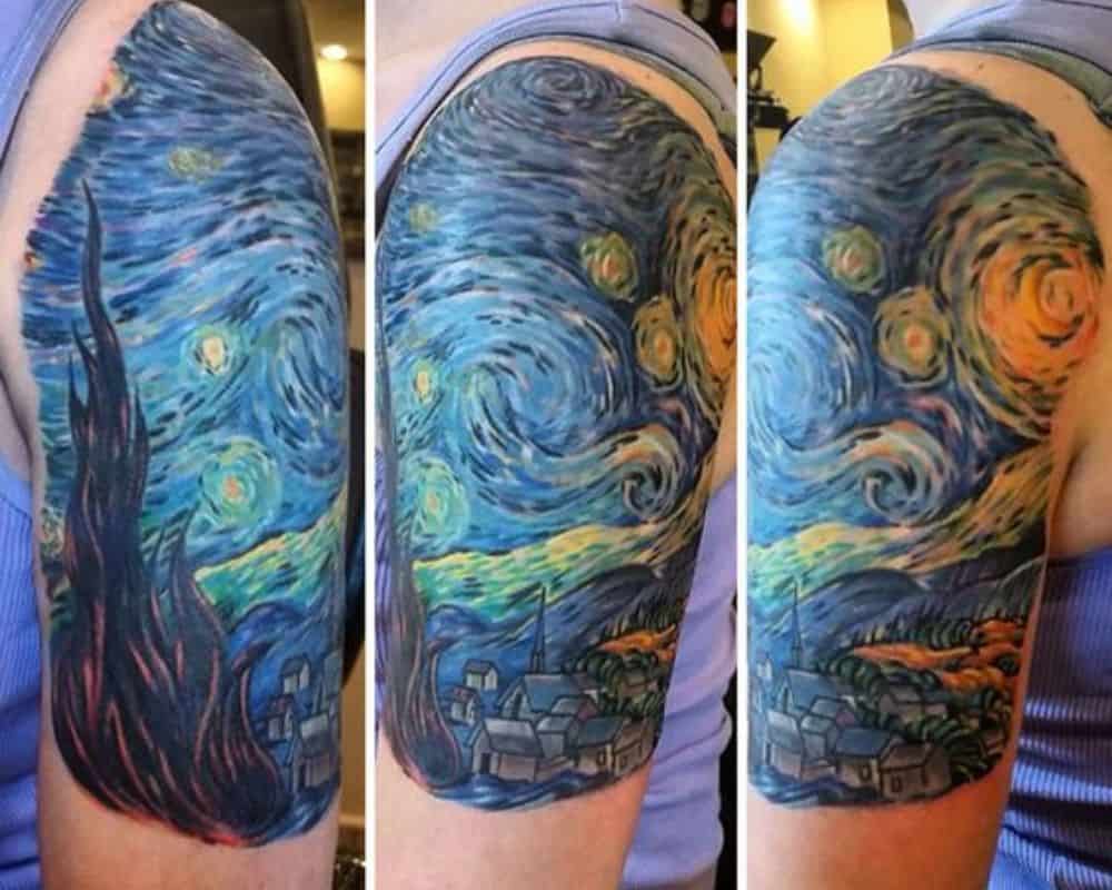 Gogh blue tattoo