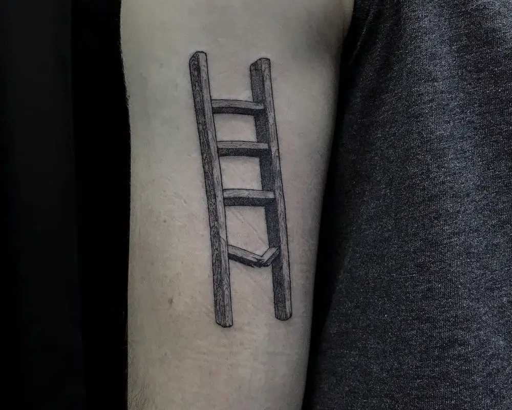tattoos in the form of a traditional ladder
