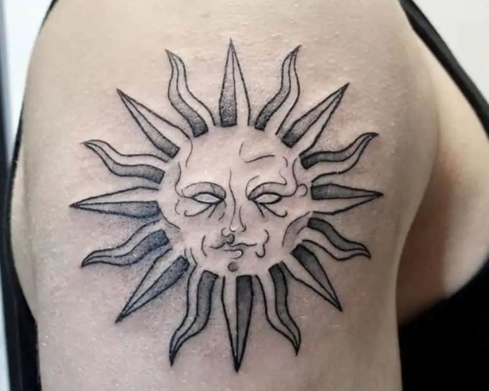 black sun tattoo