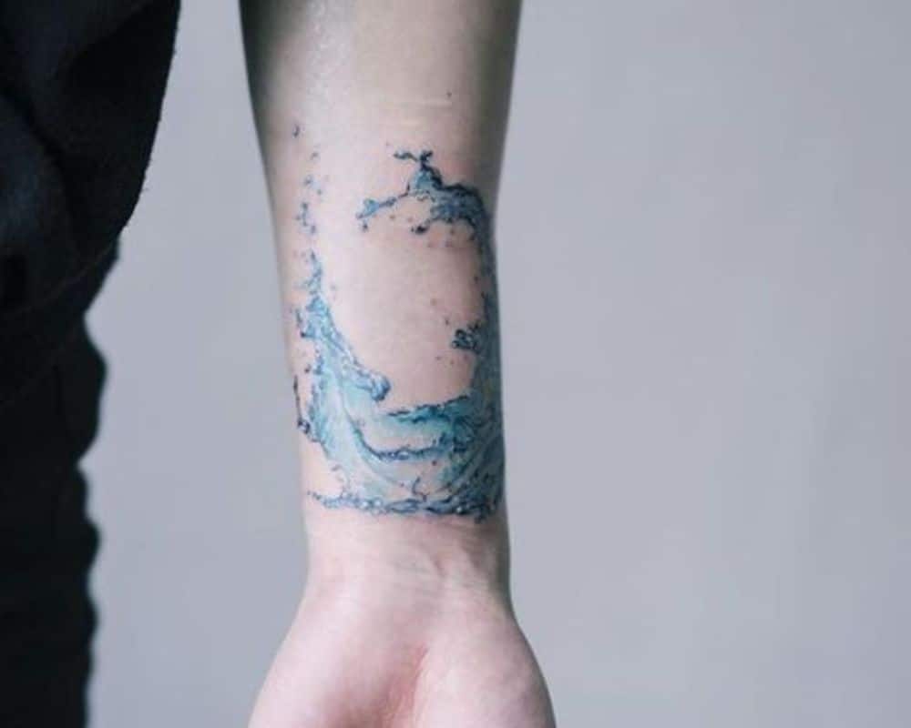 tattoo with a wave