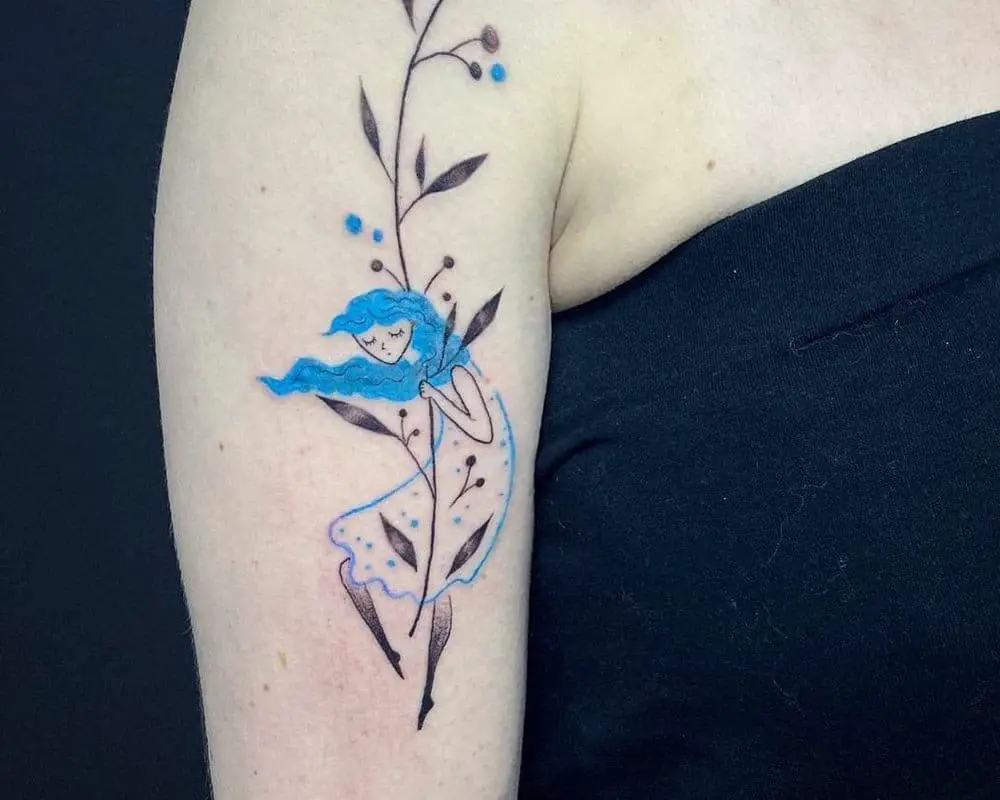 blue tattoo