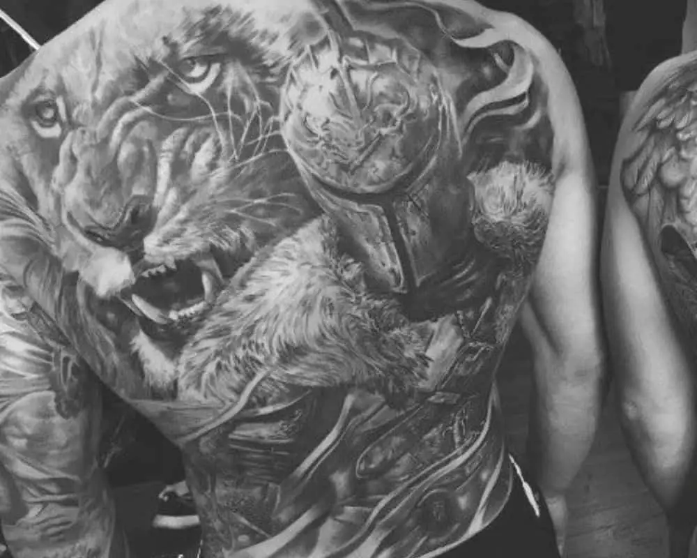 tattoo on his back