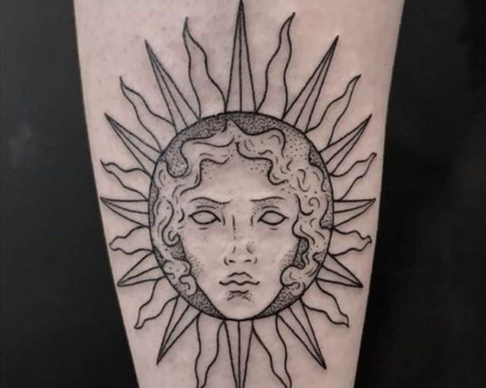 tattoo sun tribal