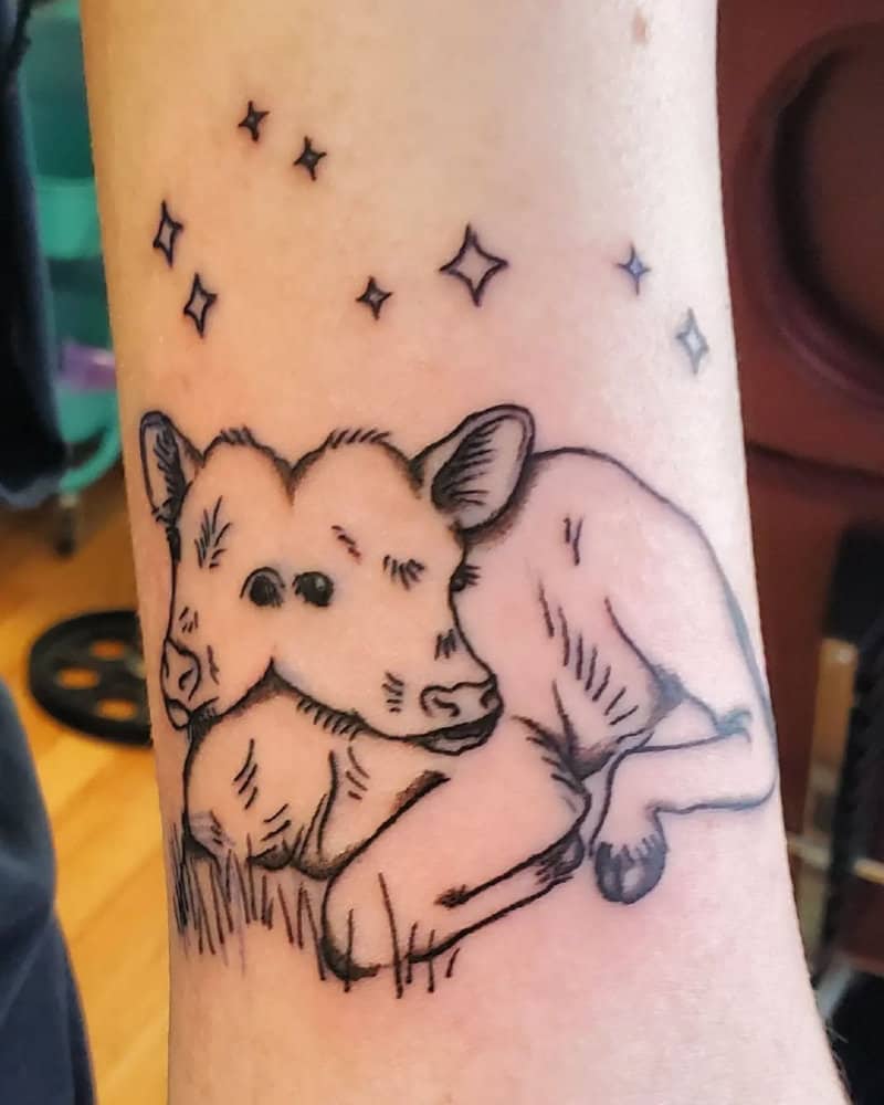 Two headed calf based on poem by Laura  Ouroboros Tattoo  Facebook