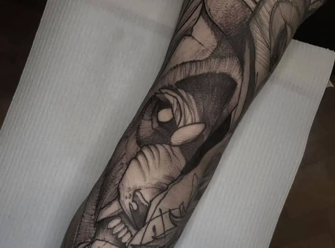Abstract image of bear tattoo