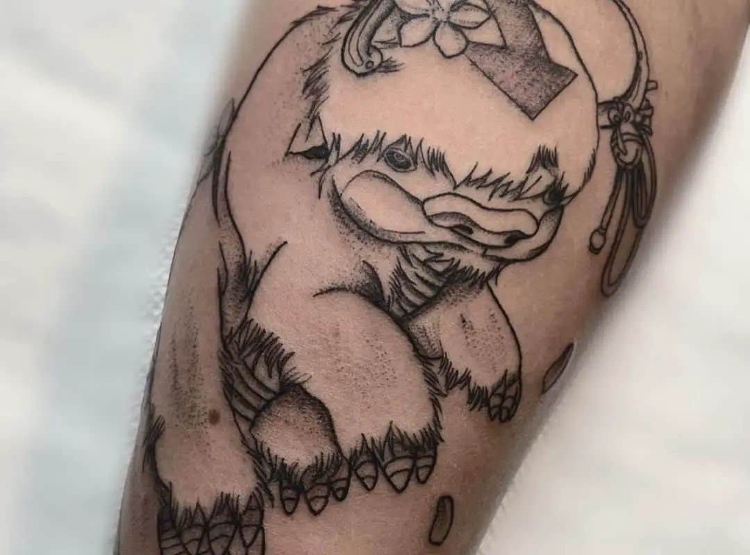 Appa with flowers on the horns tattoo
