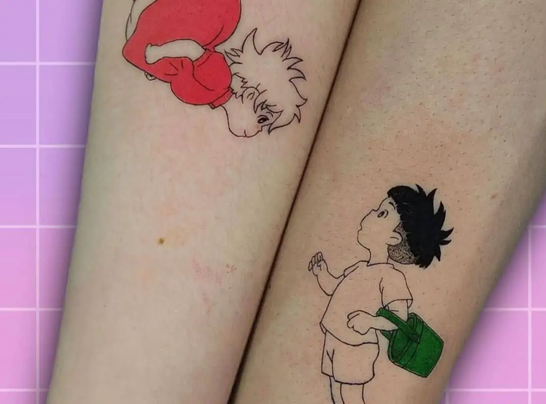 Couple tattoo with Sosuke and Ponyo