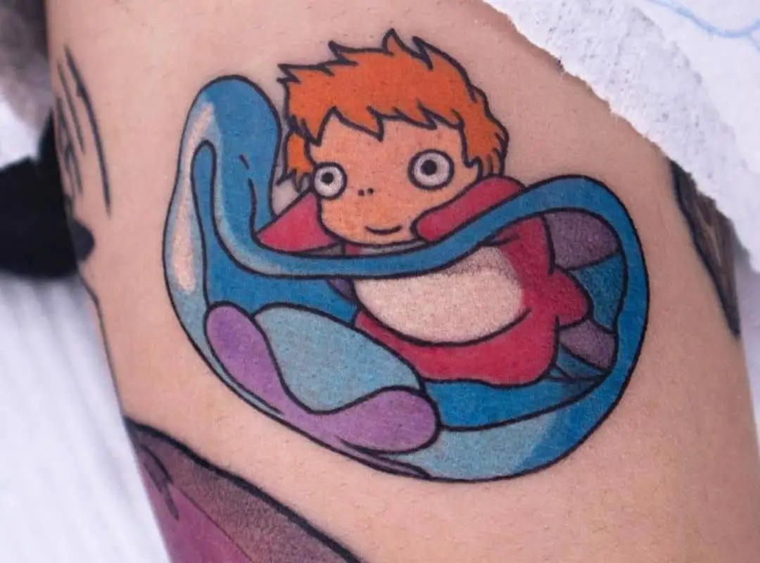 Ponyo on the jellyfish tattoo