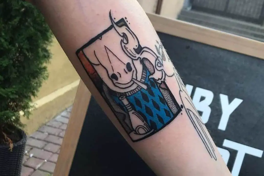 Photo of smoking BoJack tattoo