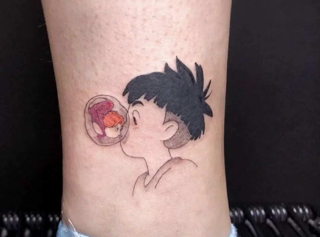 Sosuke and Ponyo in the bubble tattoo