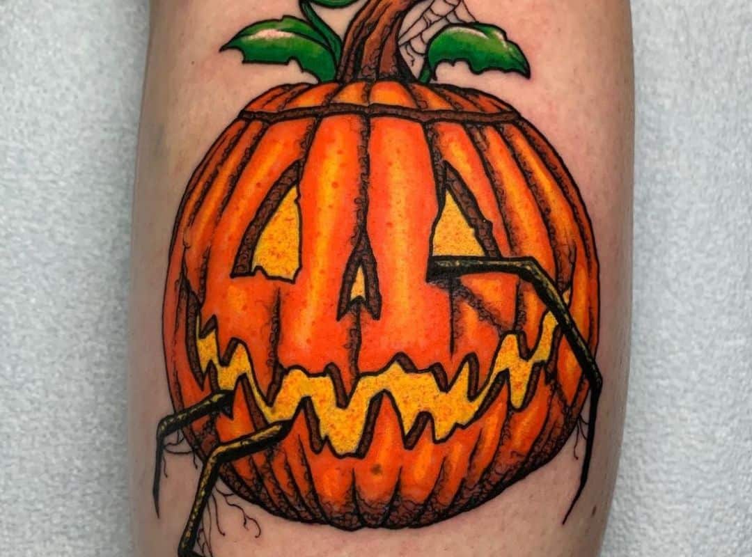 Pumkin with branches inside tattoo