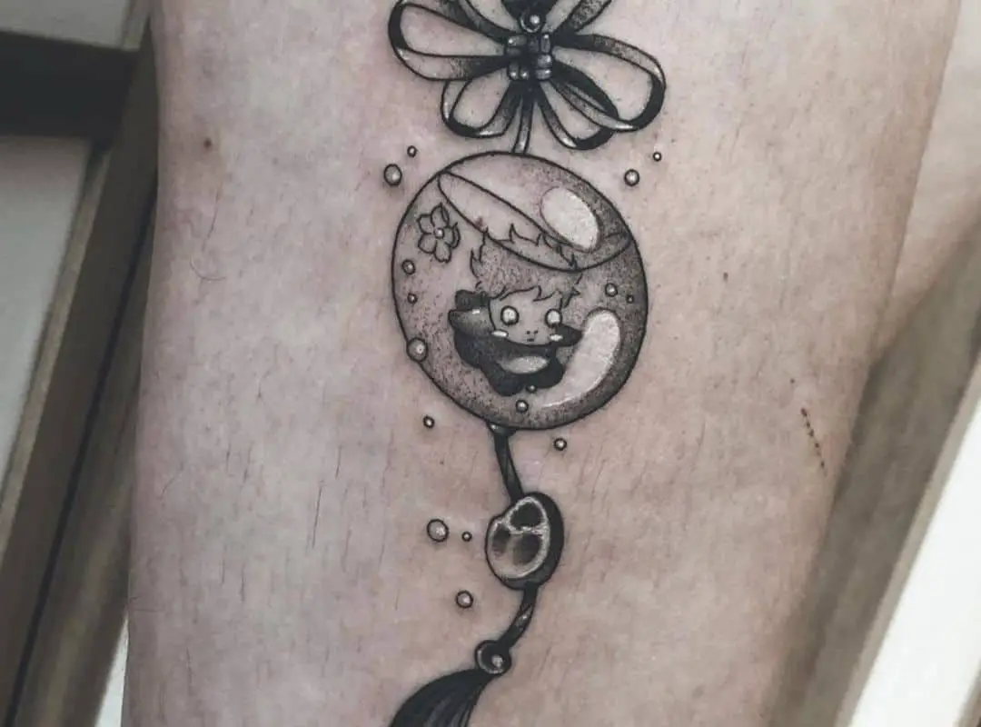 Pendant with Ponyo inside tattoo
