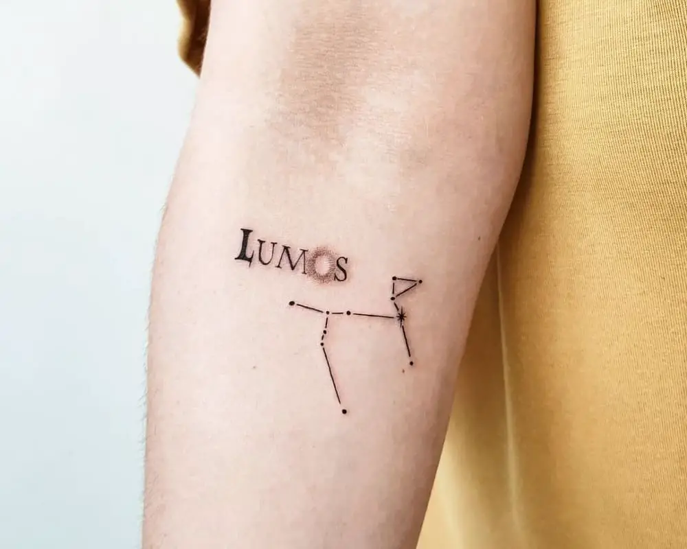 Tattoo Lumos and the constellation