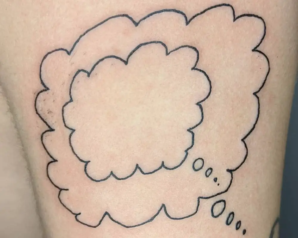 Tattoo a cloud of thought in a cloud of thought