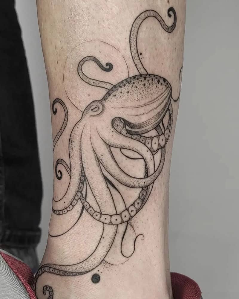 Tattoo with an octopus