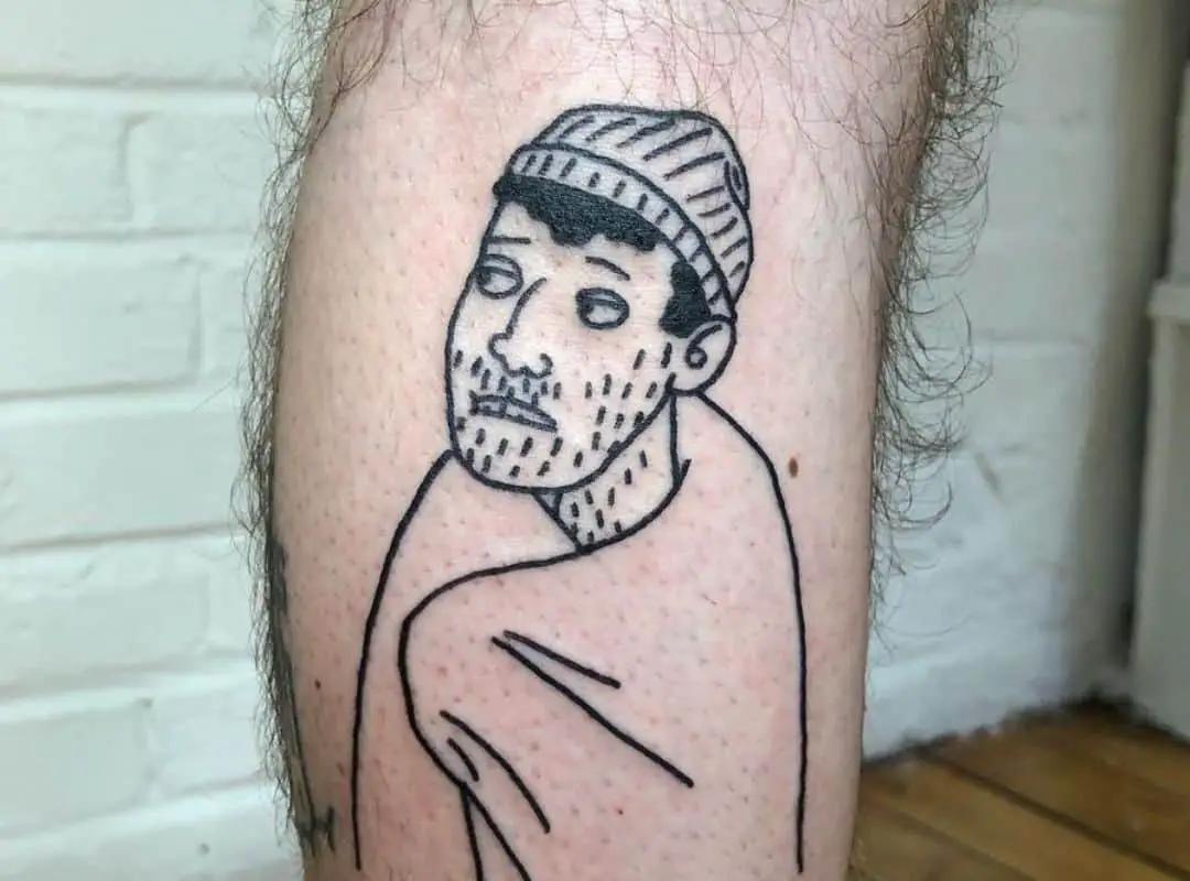Todd in a blanket tattoo