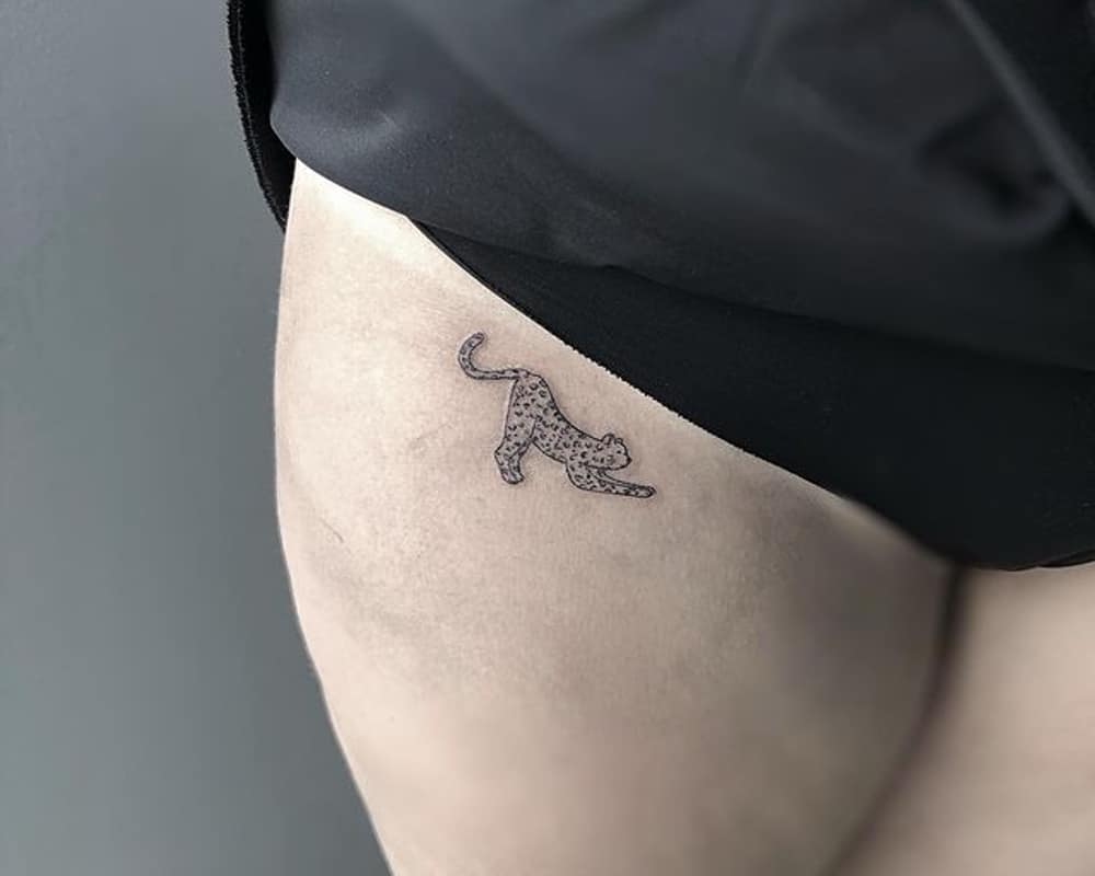 little tattoo of a leopard