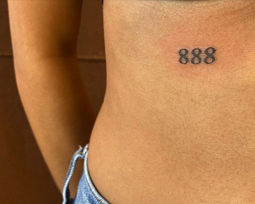 tattoo 888 on body