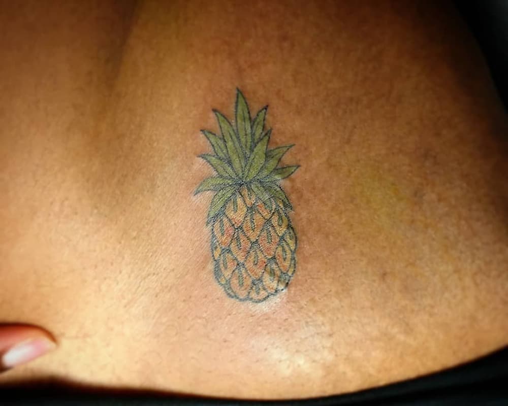 tattoo colored pineapple