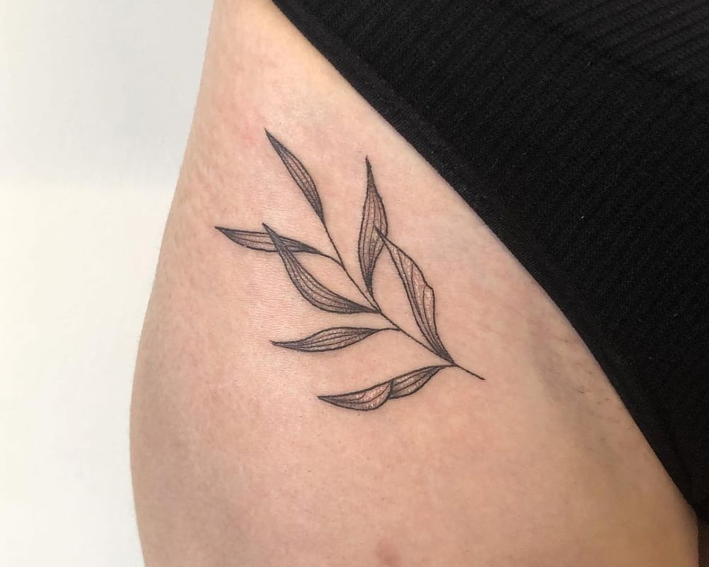 tattoo of a plant branch
