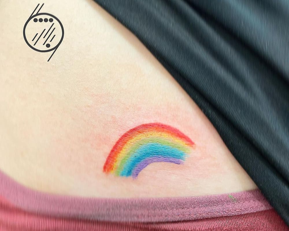 tattoo of a small rainbow
