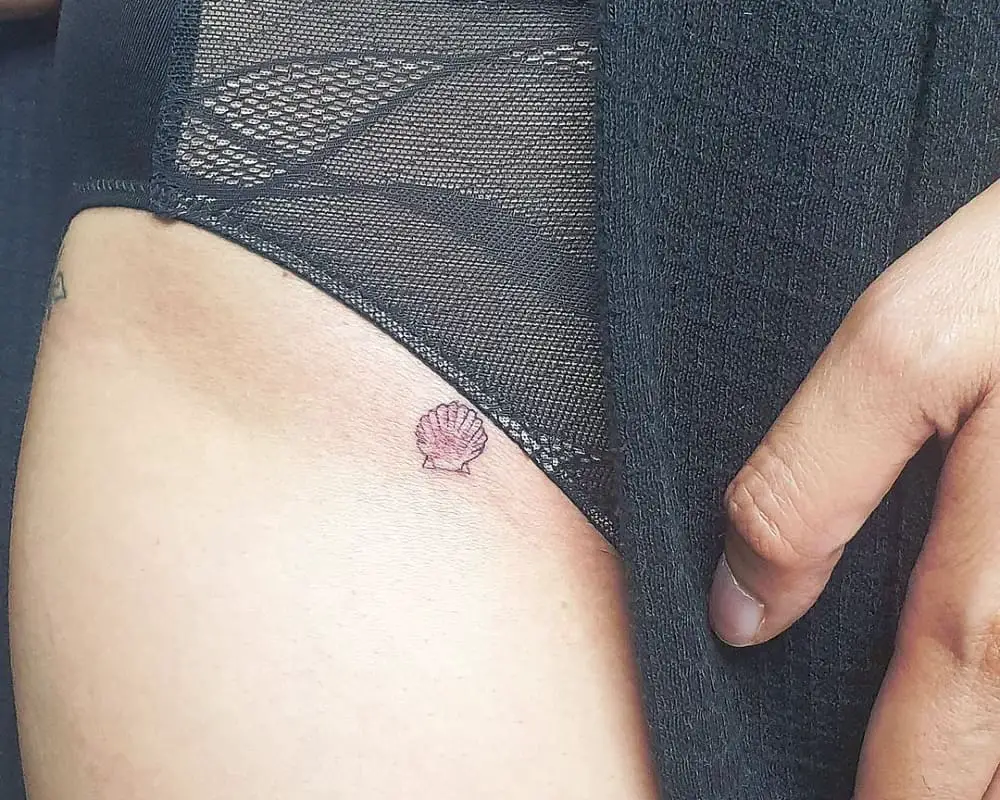 tattoo of a small shell