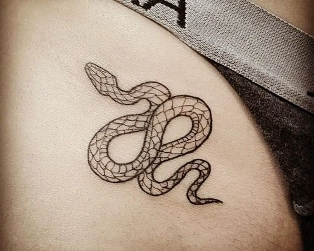tattoo of a small snake