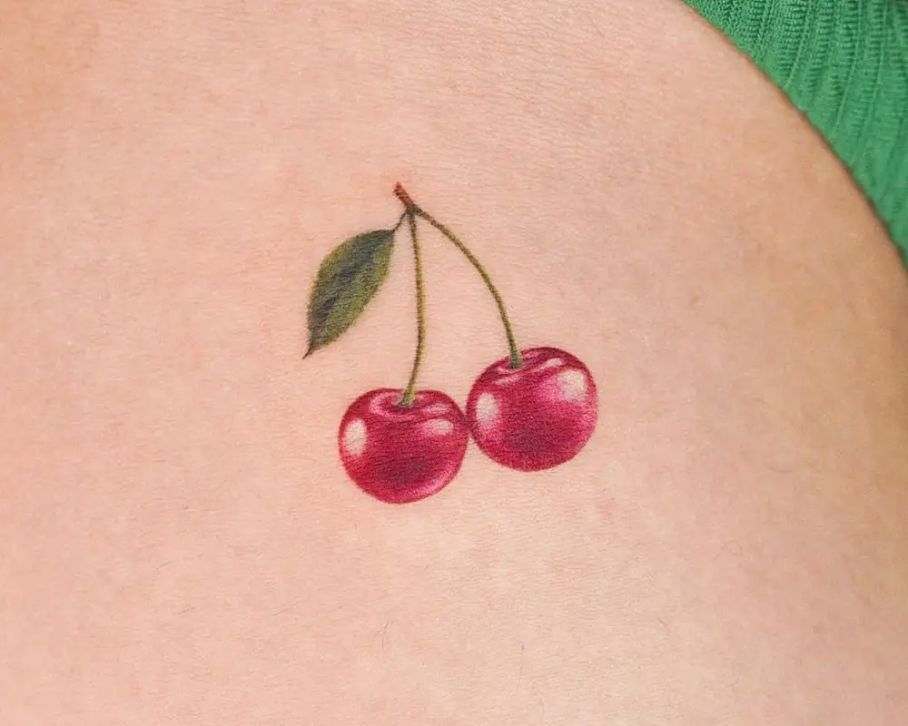 tattoo of natural cherry