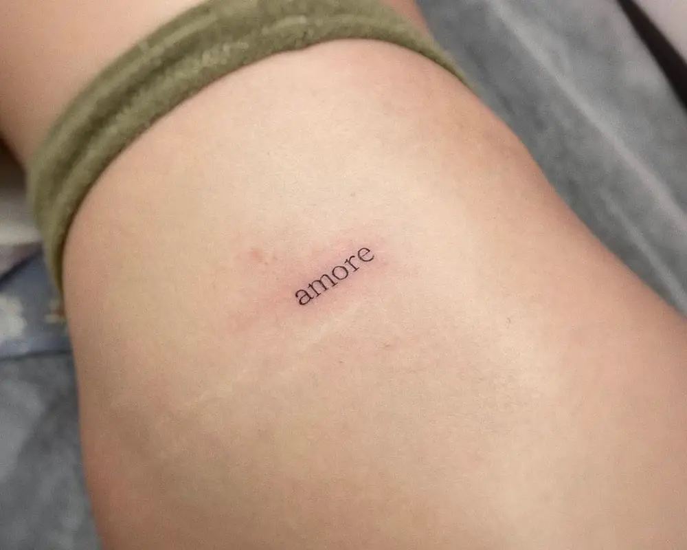 tattoo of the word amore