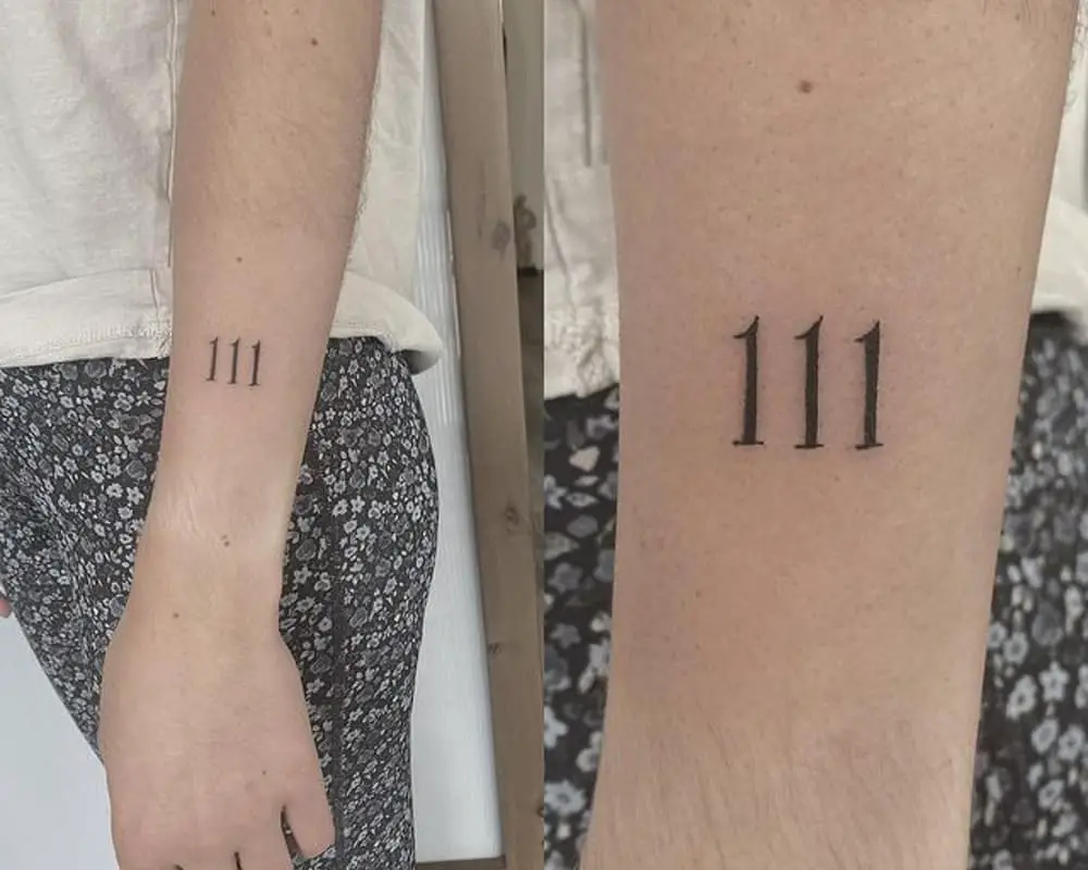 tattoo of three units on the arm