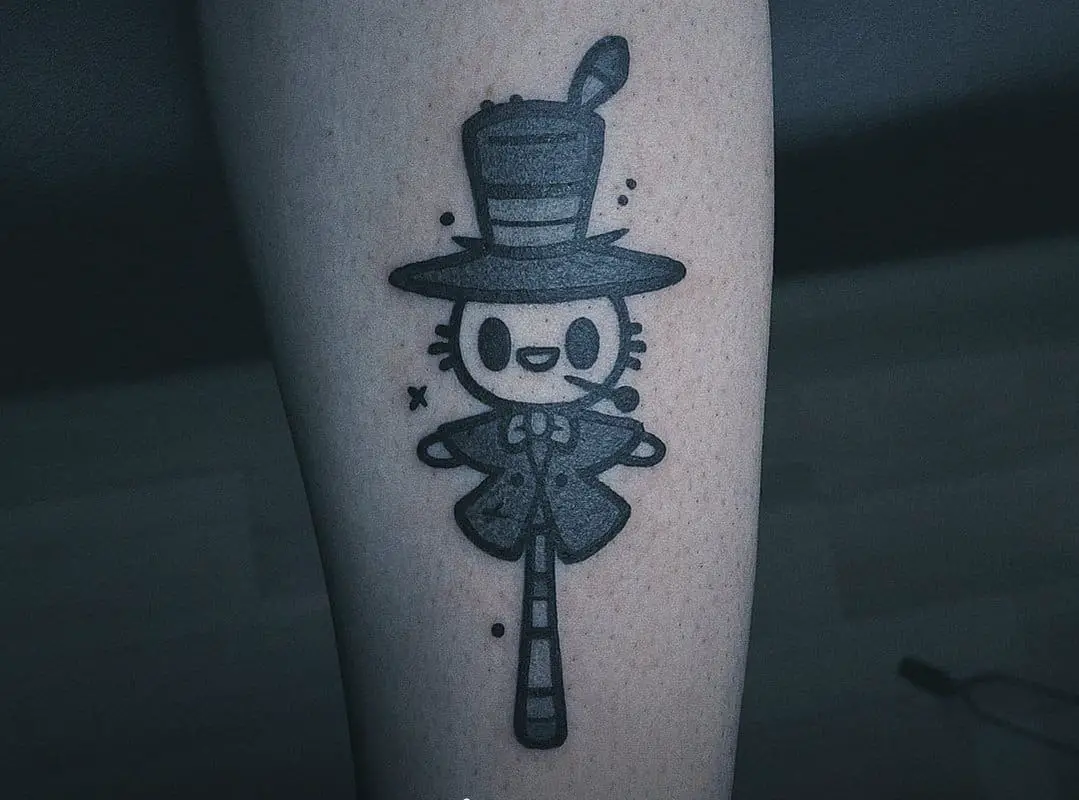 howl's moving castle cute scarecrow tattoo