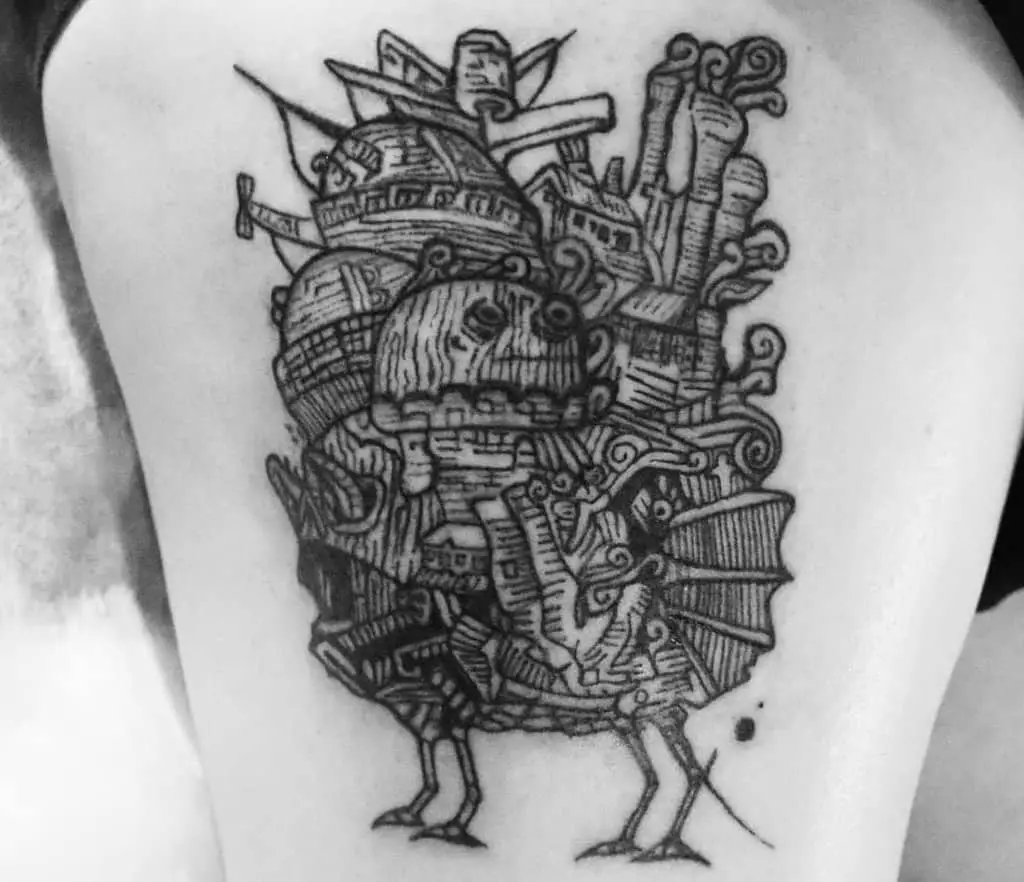 moving castle tattoo