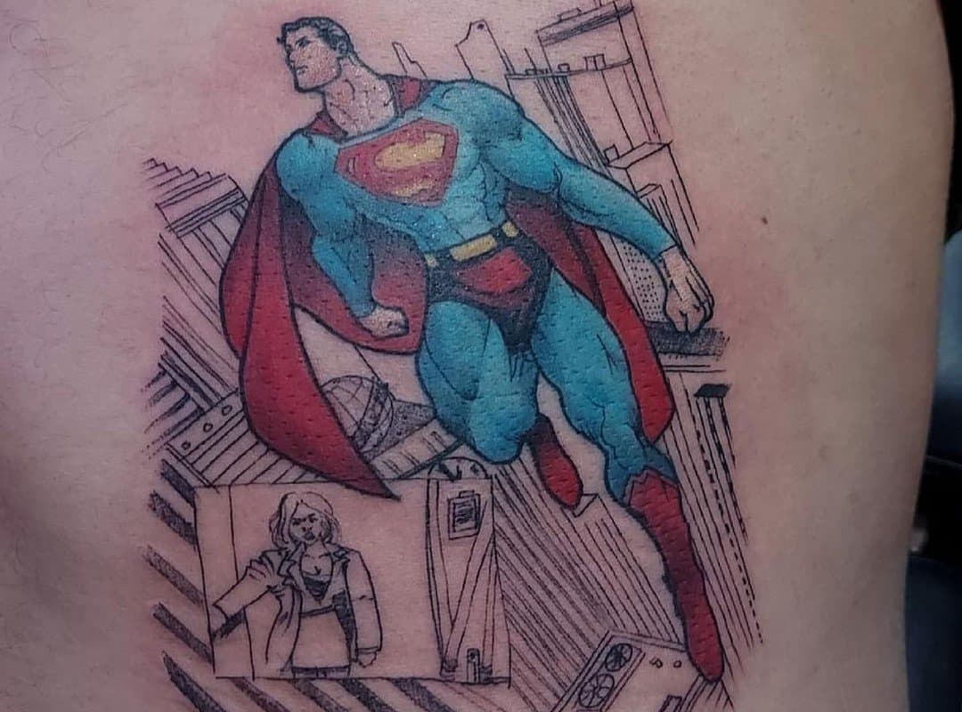 classic superman tattoo