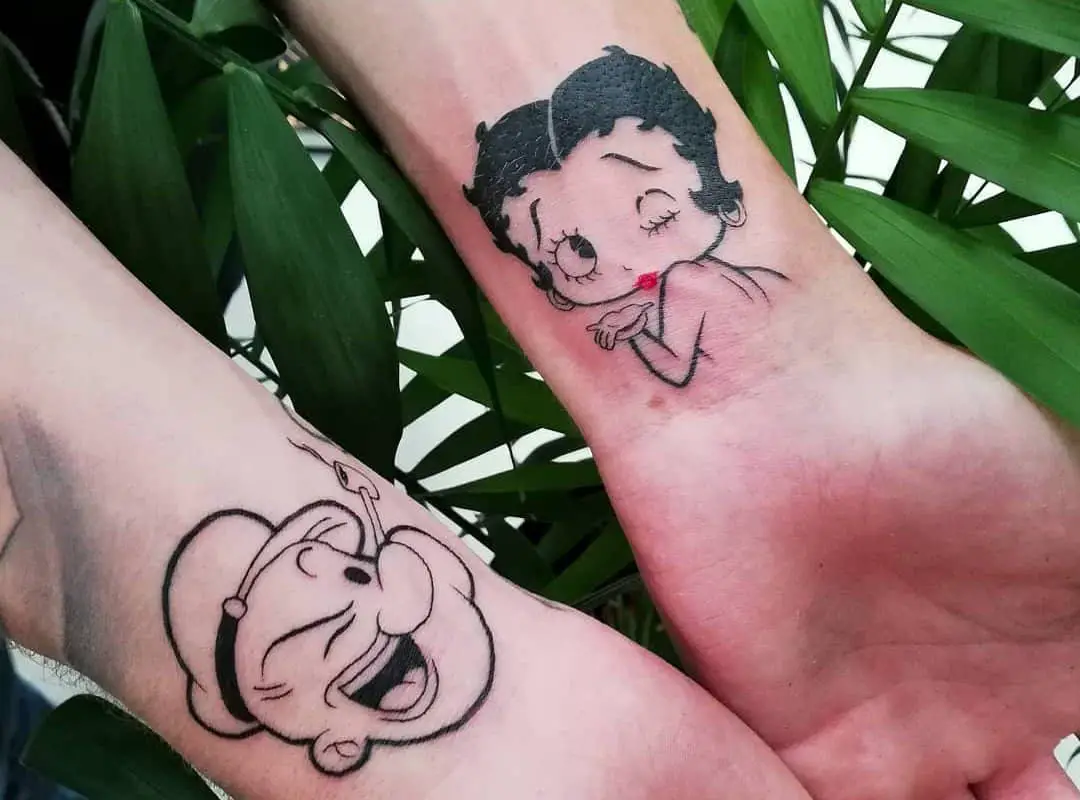 Popeye sailor tattoos for couples