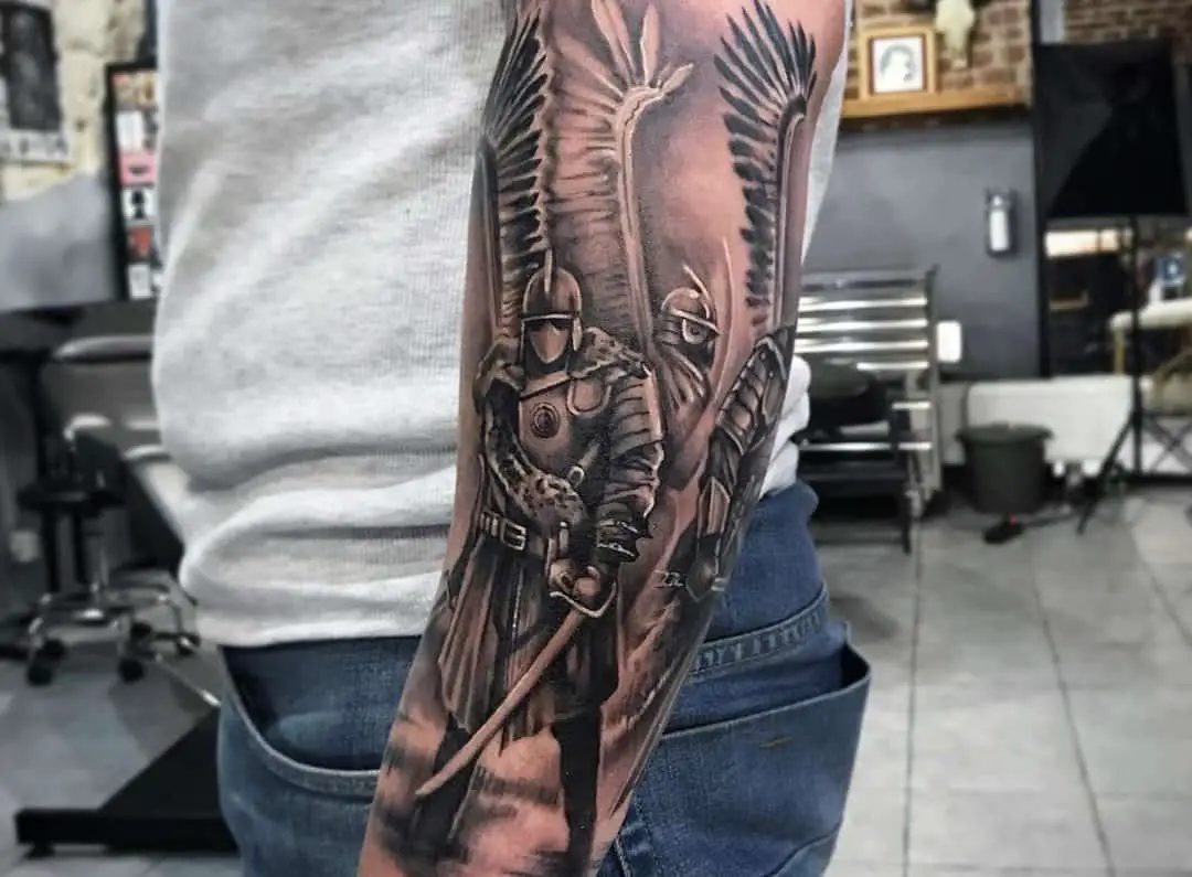 tattoo of knights with wings