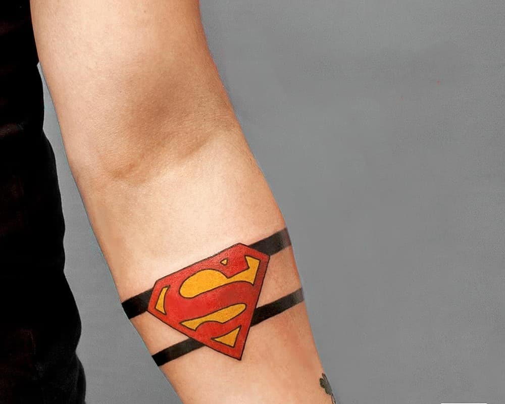 superman emblem tattoo