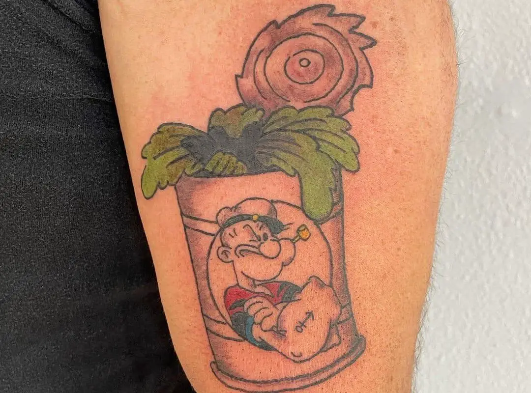 spinach can tattoo