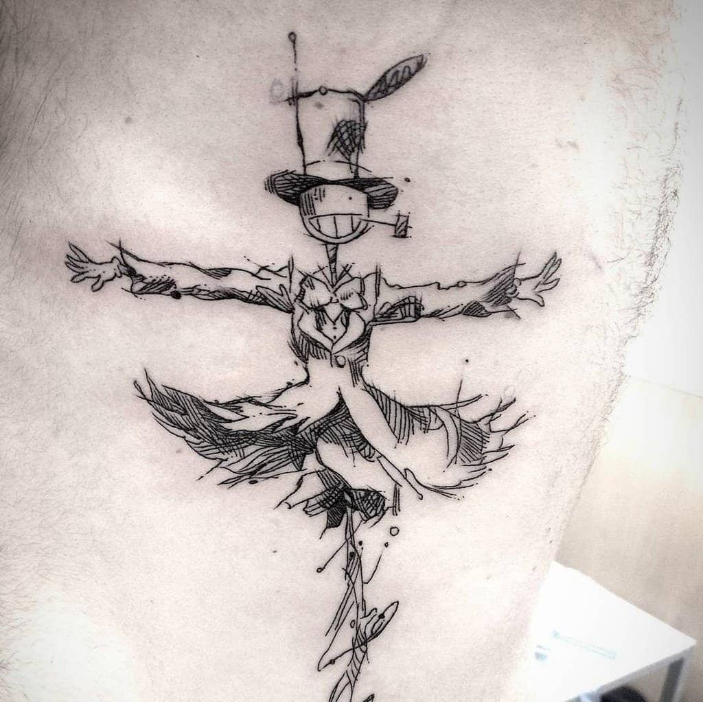 howl's moving castle scarecrow tattoo