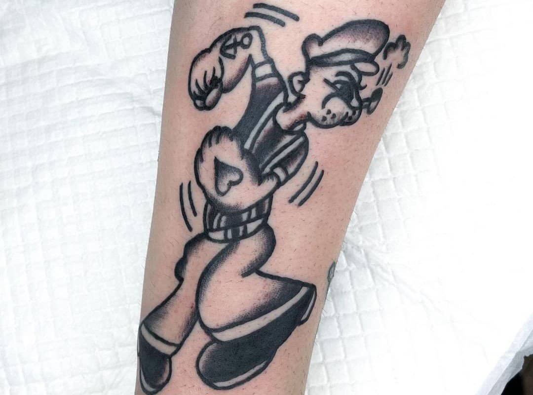 a tattoo of a dancing sailor popiah