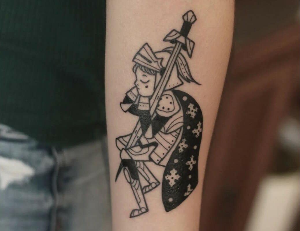 cute knight tattoo