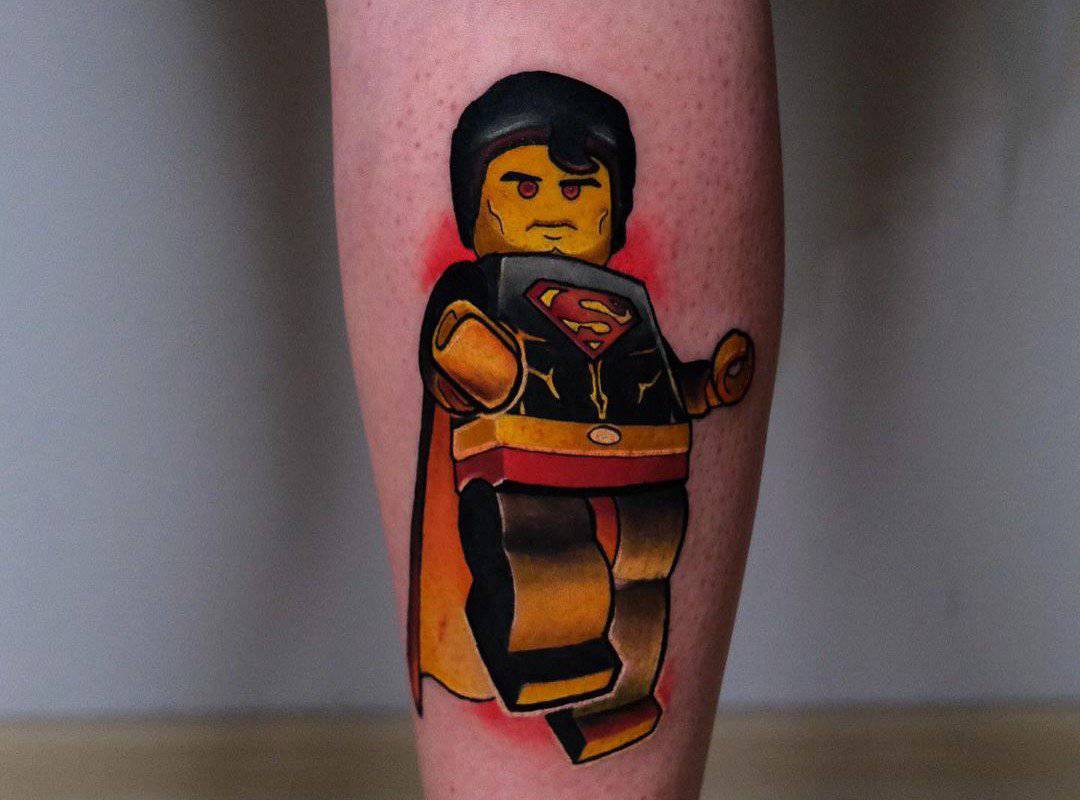 lego tattoo of superman