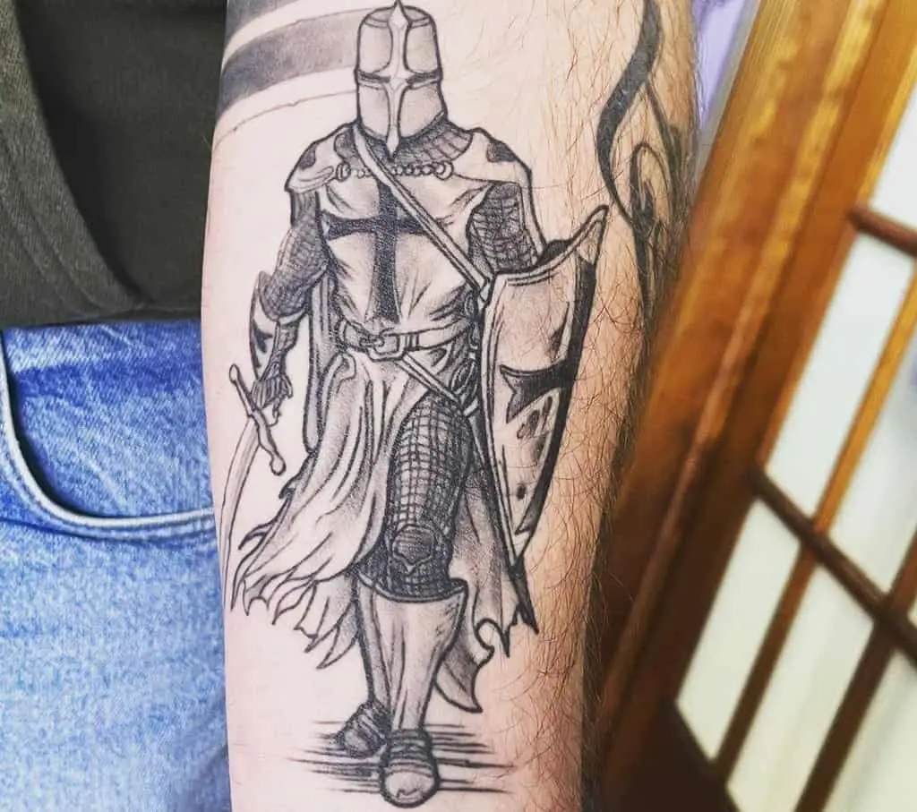 A tattoo of a noble knight
