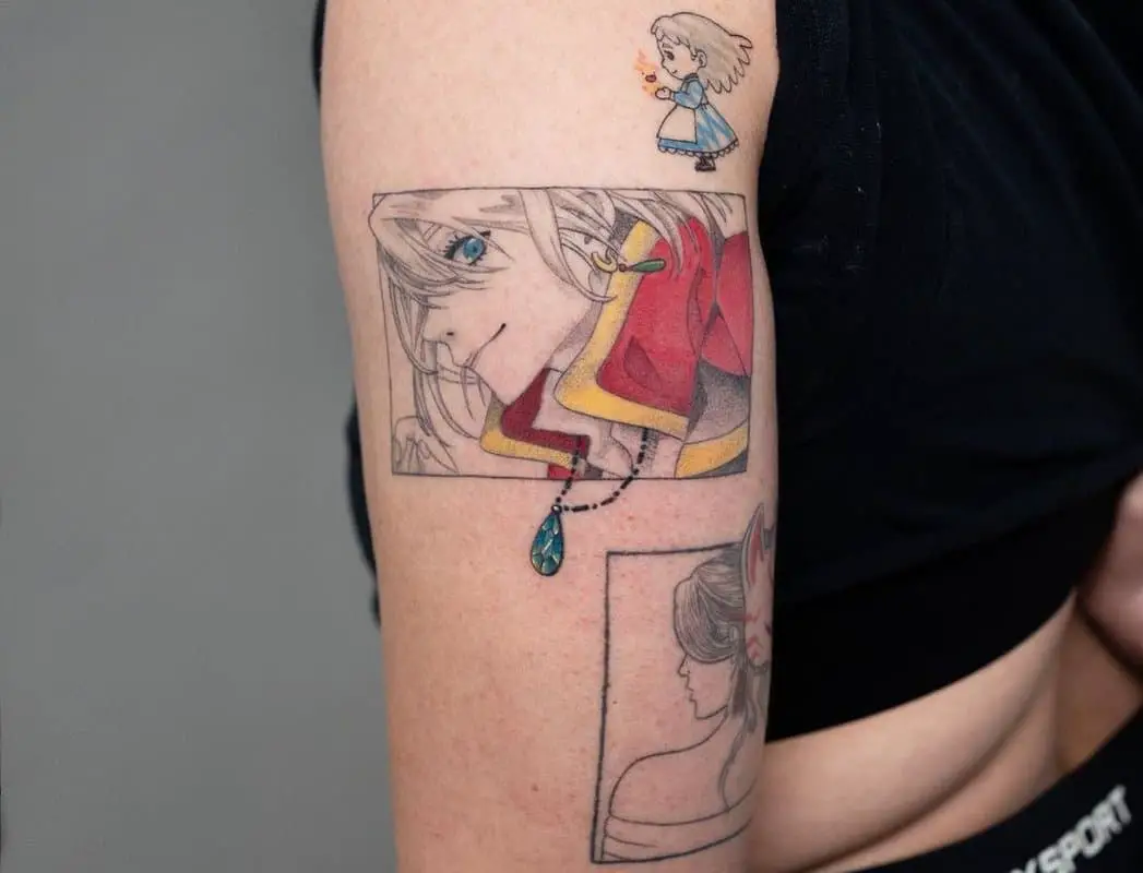 Sophie and howl tattooed on my arm
