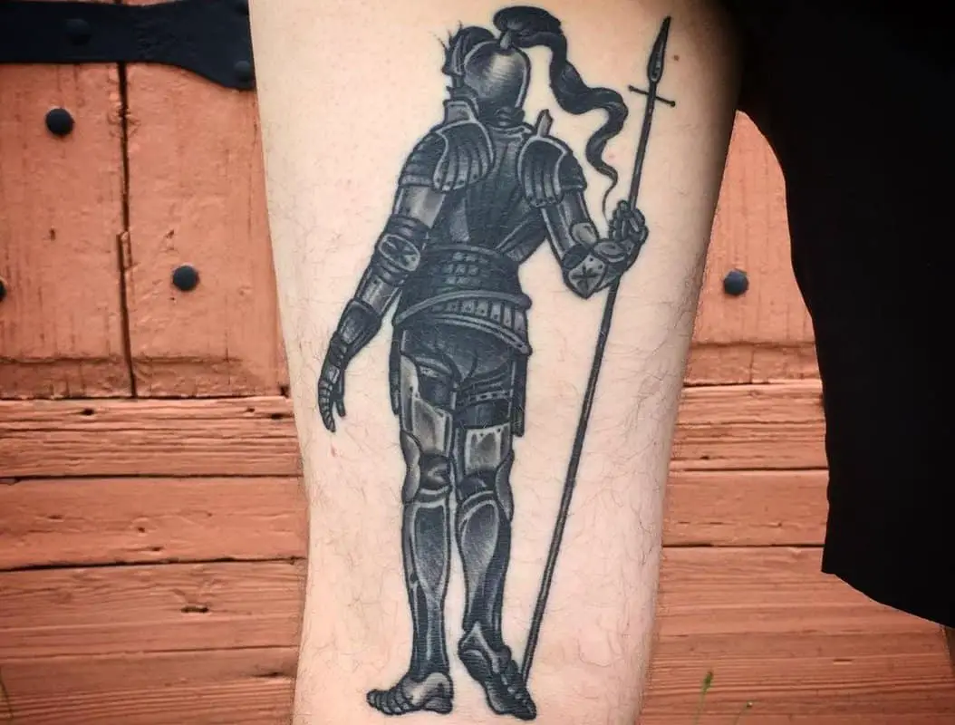 warrior knight tattoo