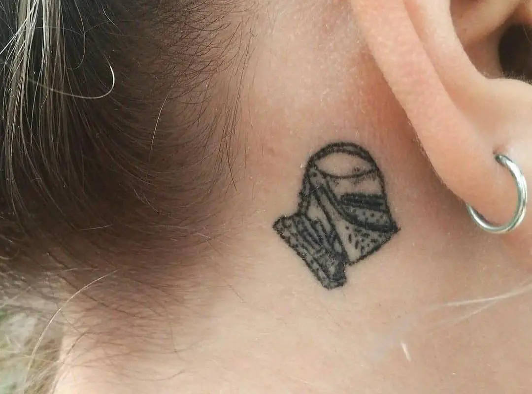 small helmet tattoo 