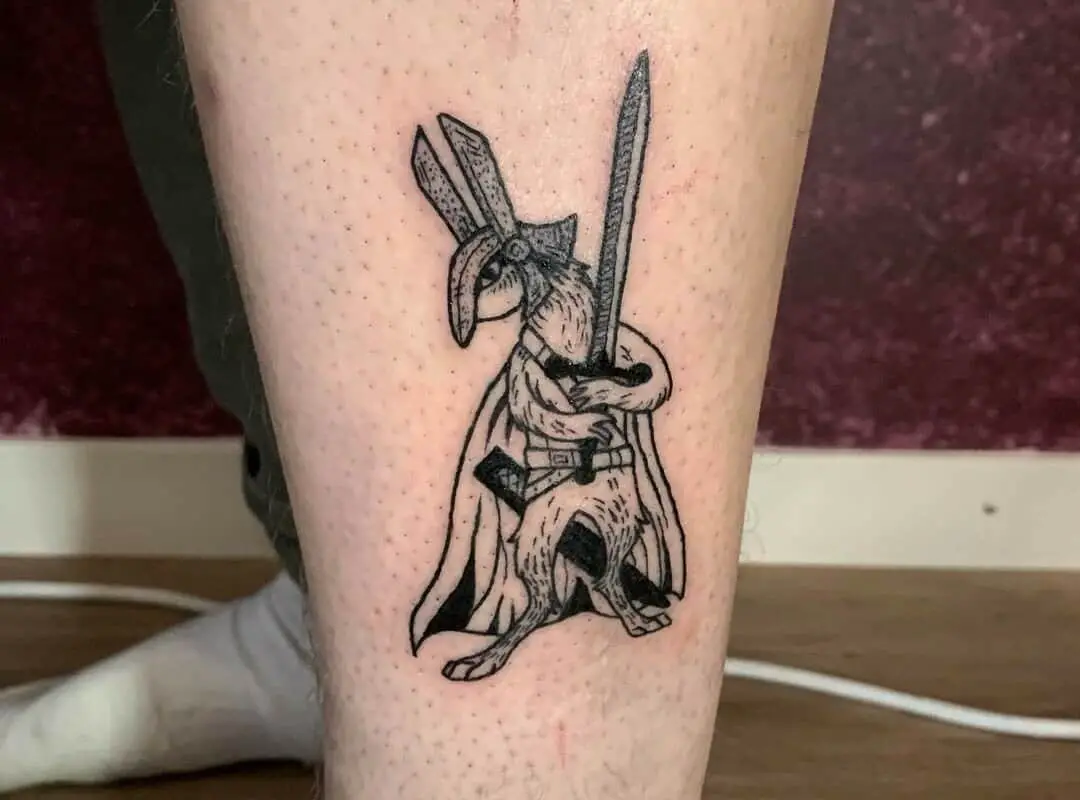 rabbit knight tattoo
