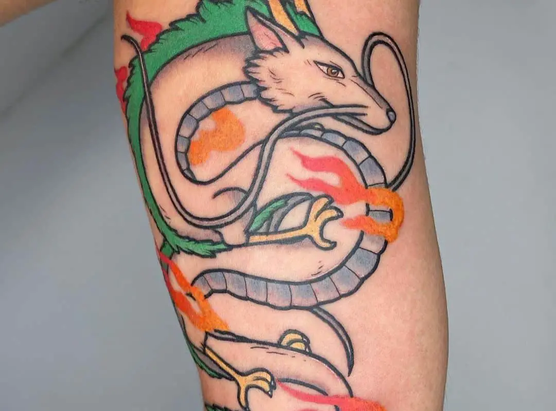 Haku in fire tattoo