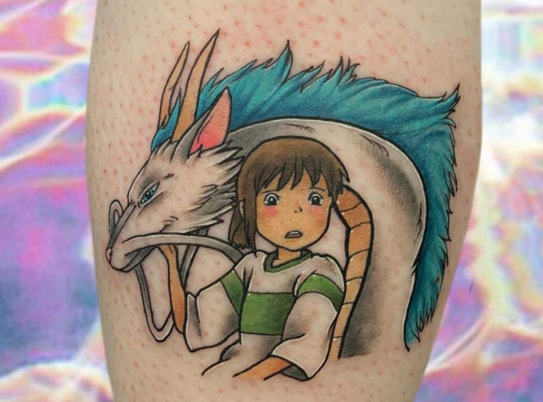 Chihiro going with Haku dragon tattoo